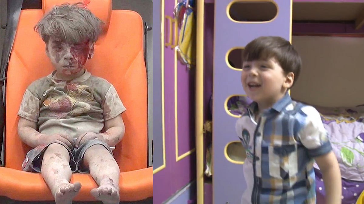 Omran Daqneesh’s bloodied photograph had become an icon of war-torn Aleppo. (Photo Courtesy: Reuters/Ruptly Screengrab)