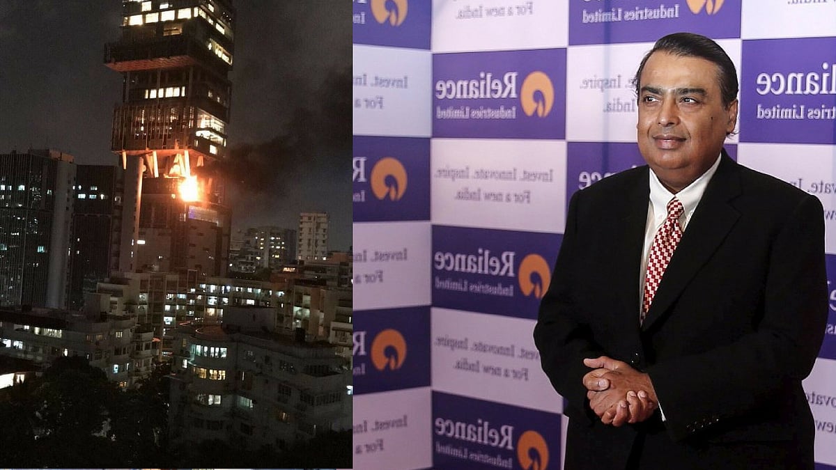 An official said the fire was confined to a 4G antenna on the ninth floor terrace garden.