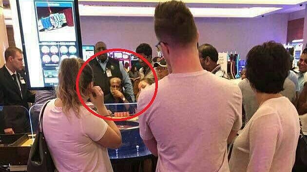 A photo of Rajnikanth in casino, tweeted by Subramanian Swamy.