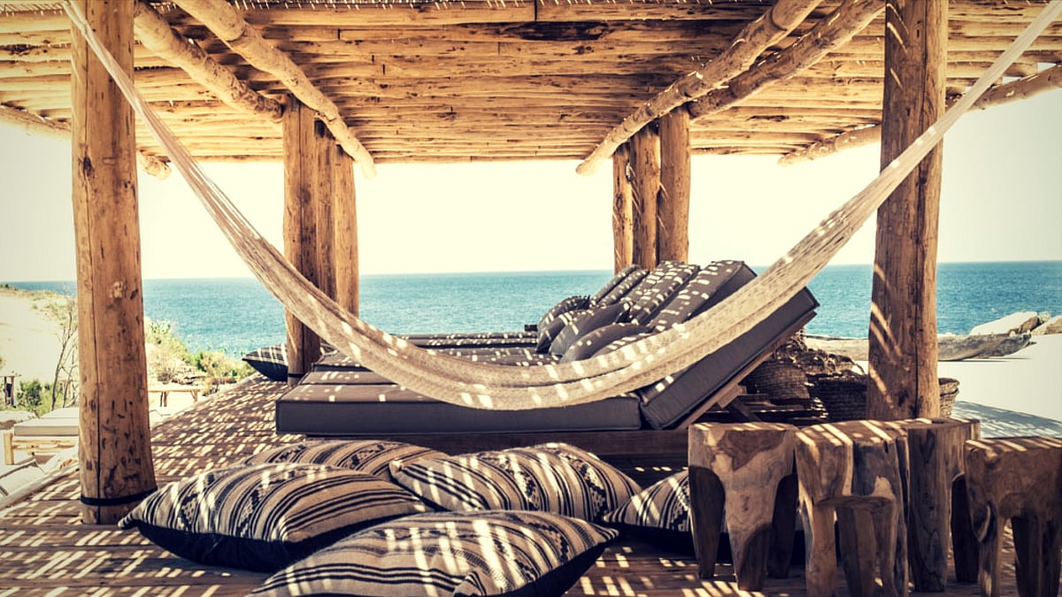 Scorpios, a gorgeous beach restaurant at Mykonos.