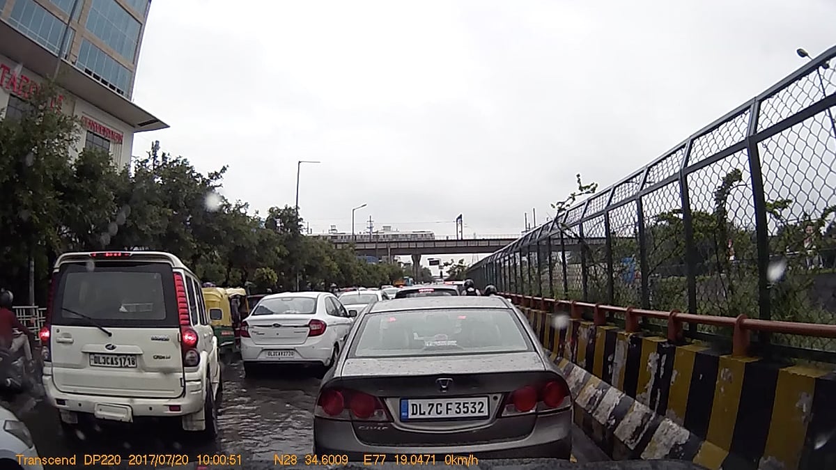 Waterlogged roads just add to Delhites woes. 