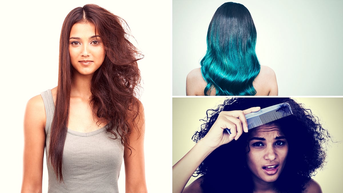 Whether your hair’s frizzy from the rain or heavily treated, you can take care of it at home.