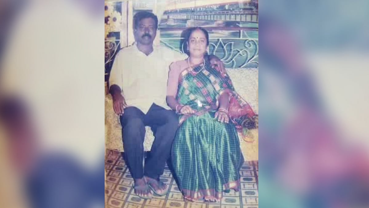 An old photograph of Basirhat riot victim Kartik Ghosh and his wife Namita. 