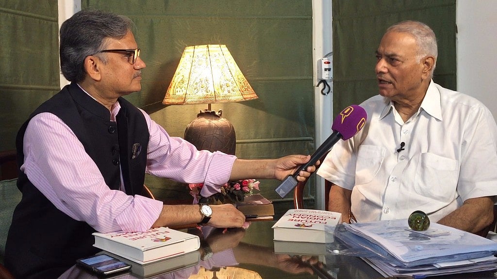 Minister of Finance and Minister of External Affairs Yashwant Sinha in conversation with The Quint’s editorial director Sanjay Pugalia.