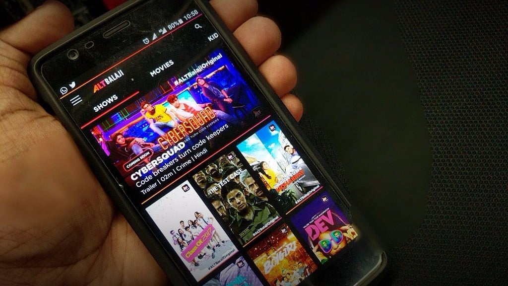 ALT Balaji app displayed on a smartphone.