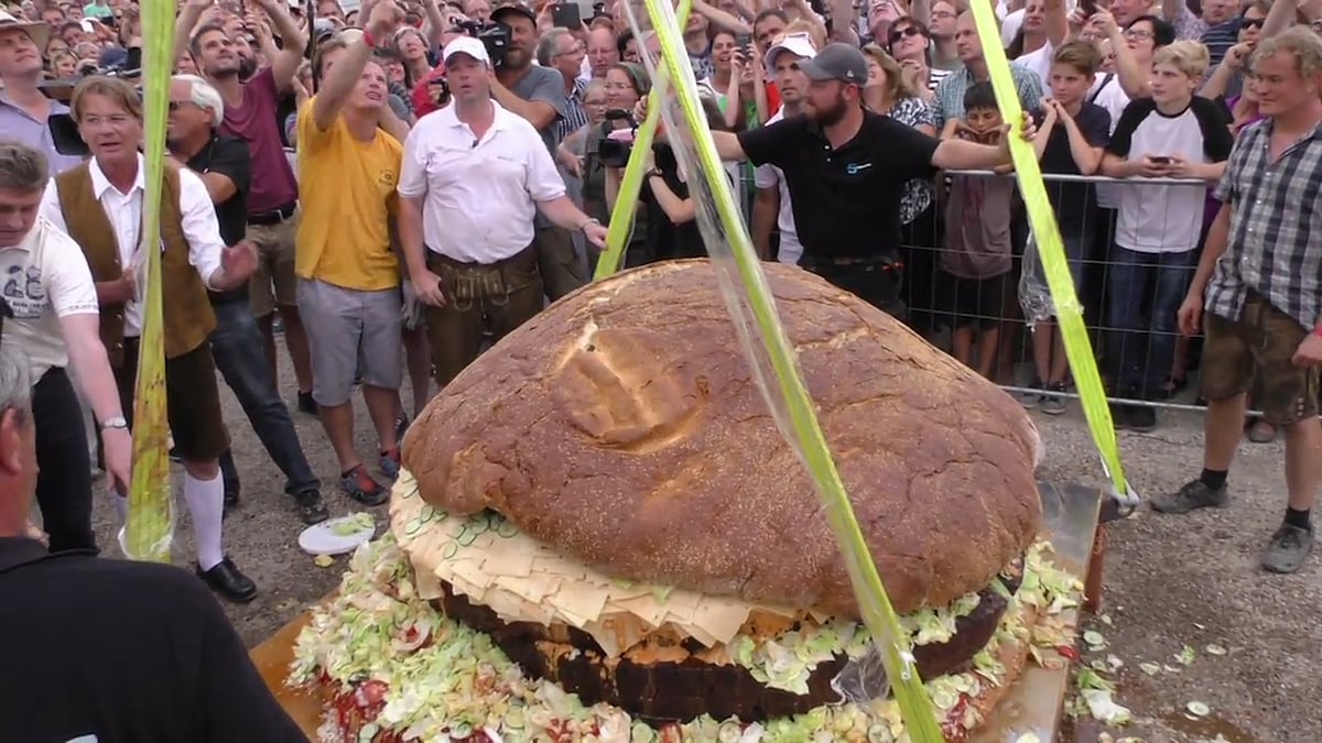 World’s biggest hamburger. 