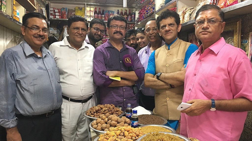 Businessmen in Khari Baoli bazaar.