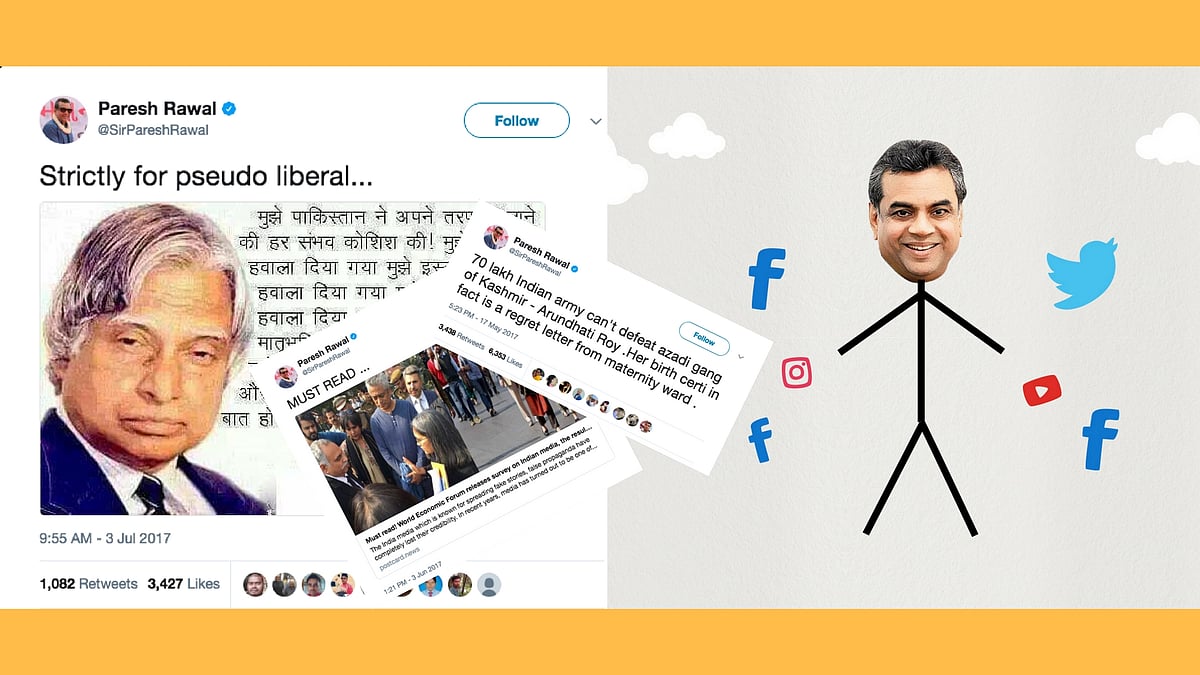 Paresh Rawal is championing fake news and how.