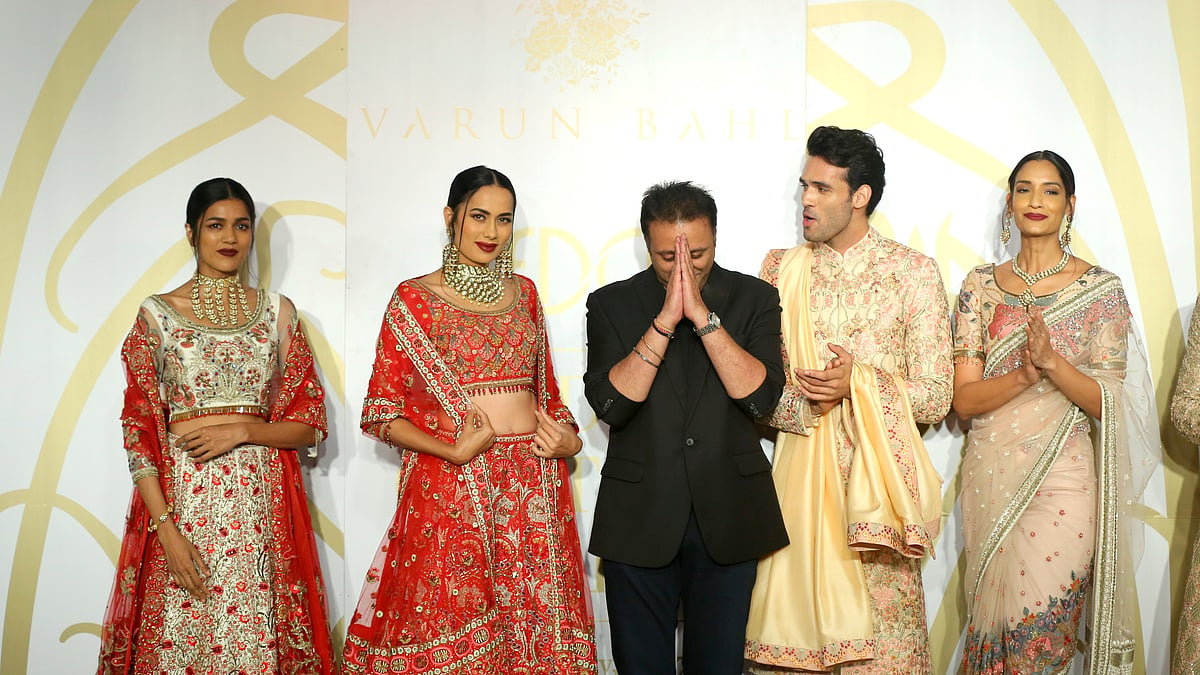 Varun Bahl displaying his collection at India Couture week 2017&nbsp;
