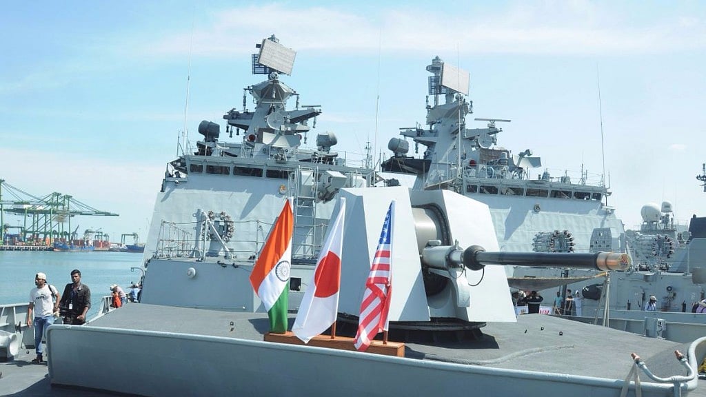 Image of one of the ships that will participate in the Malabar Exercise. 
