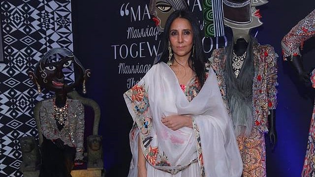 Anamika Khanna at the installation show for her collection, Happily Ever After. 