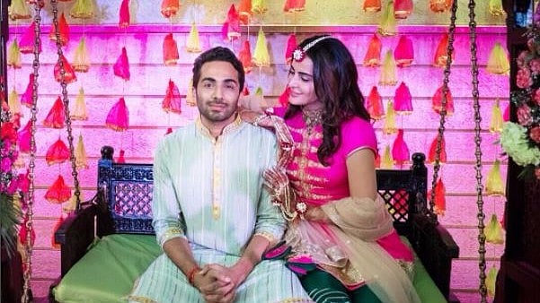 Mandana with her husband Gaurav Gupta. 
