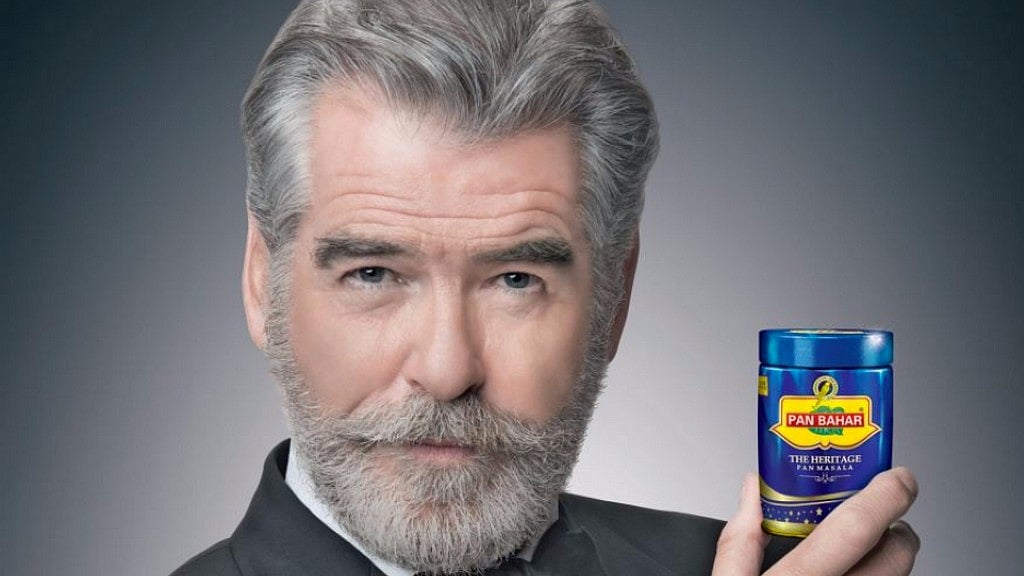  Pierce Brosnan was the face of a pan masala campaign. 