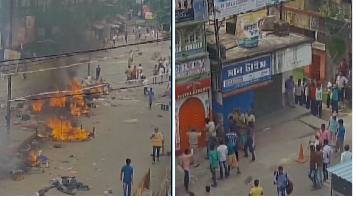 A protest against the alleged rape of at least two tribal girls turned violent in Raiganj.