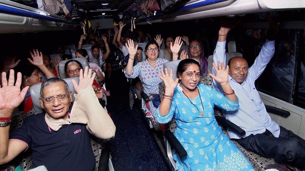Scores of tourists and Amarnath pilgrims were asked to immediately cut short their trip and leave the Kashmir valley by the Jammu and Kashmir government. 
