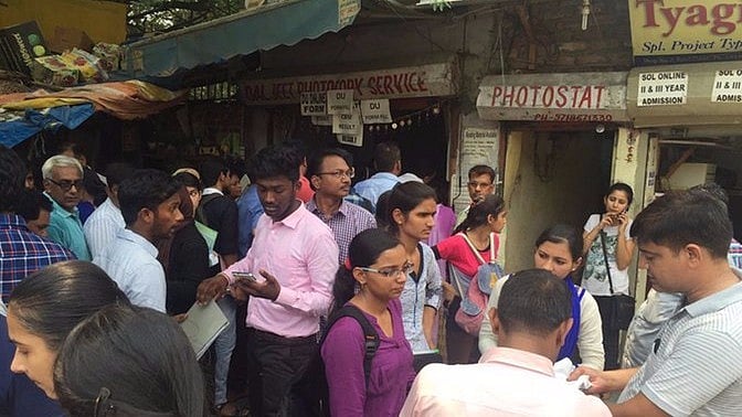 People outside a photocopy shop in Delhi University. Image used for representational purpose.