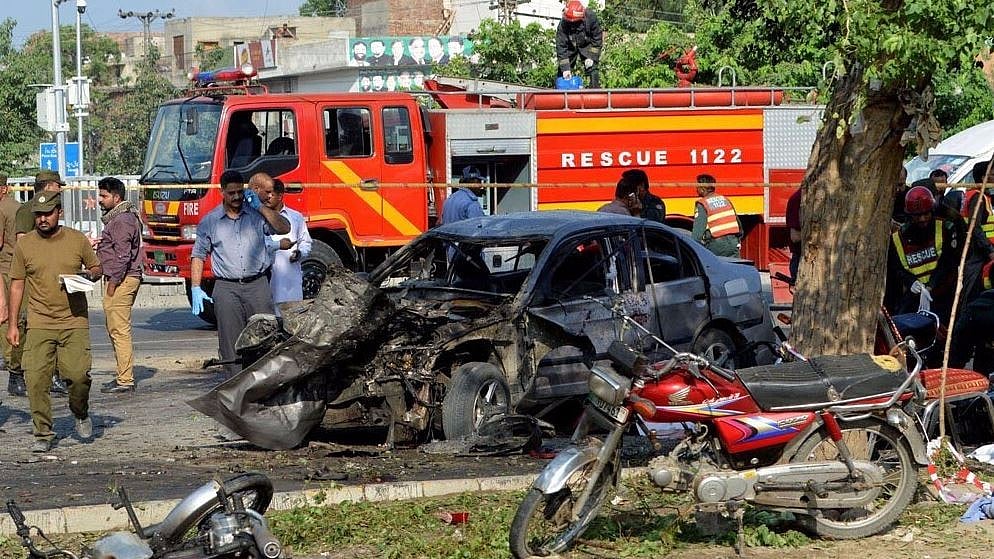 The site of Monday’s blast in Lahore.