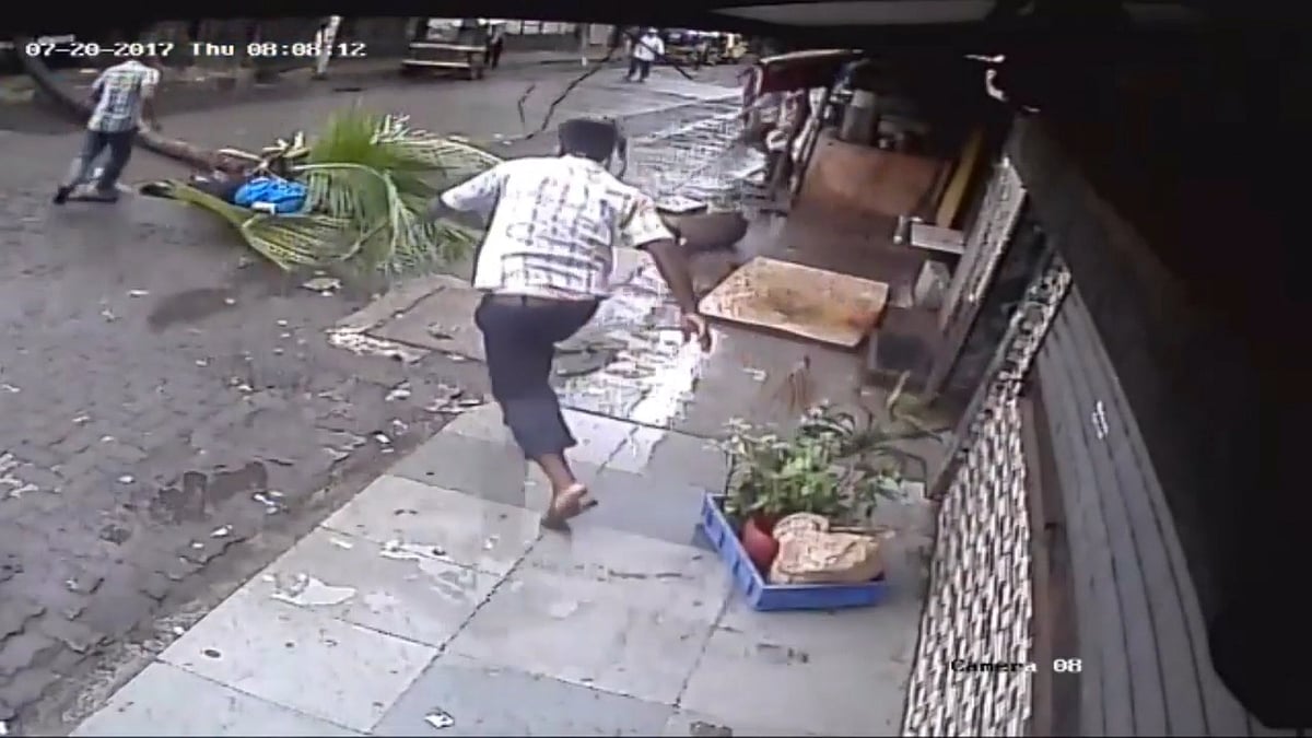 

Kanchan Nath was out on a morning walk when a coconut tree fell on her. 
