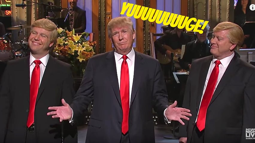 Donald, Donald, and Donald on <i>SNL</i>.&nbsp;