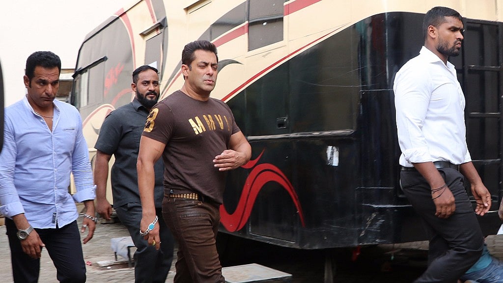 Salman Khan at film promotions. 