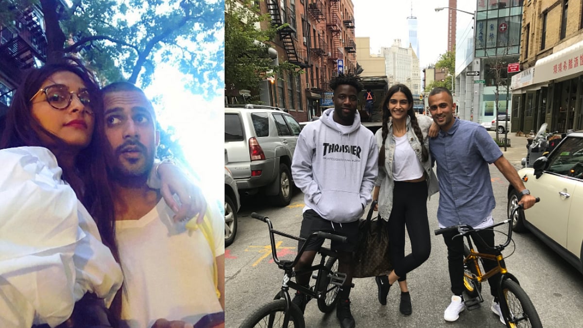 Sonam Kapoor with Anand Ahuja in New York.