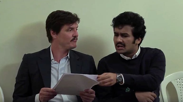Sahil Shah as Pablo Escobar. 