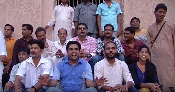 A screen grab from the video that Kapil Mishra released.