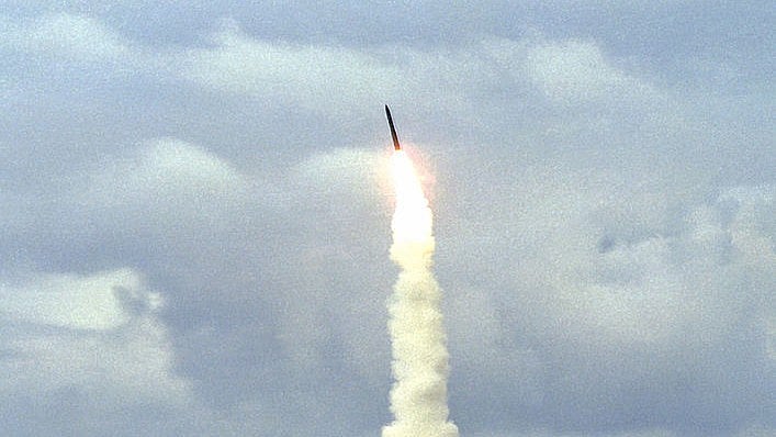File image of Minuteman III missile after a test launch.