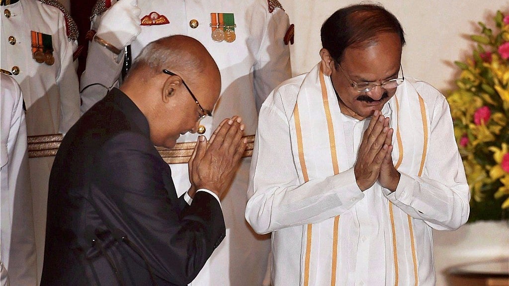 M Venkaiah Naidu taking oath as India’s 13th Vice President