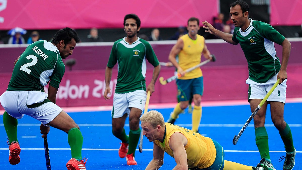 File photo of Pakistani hockey players at the 2012 London Olympics, the team’s last big international outing.