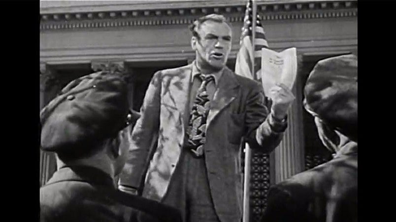 A still from the 1943 short, ‘Don’t Be a Sucker’.