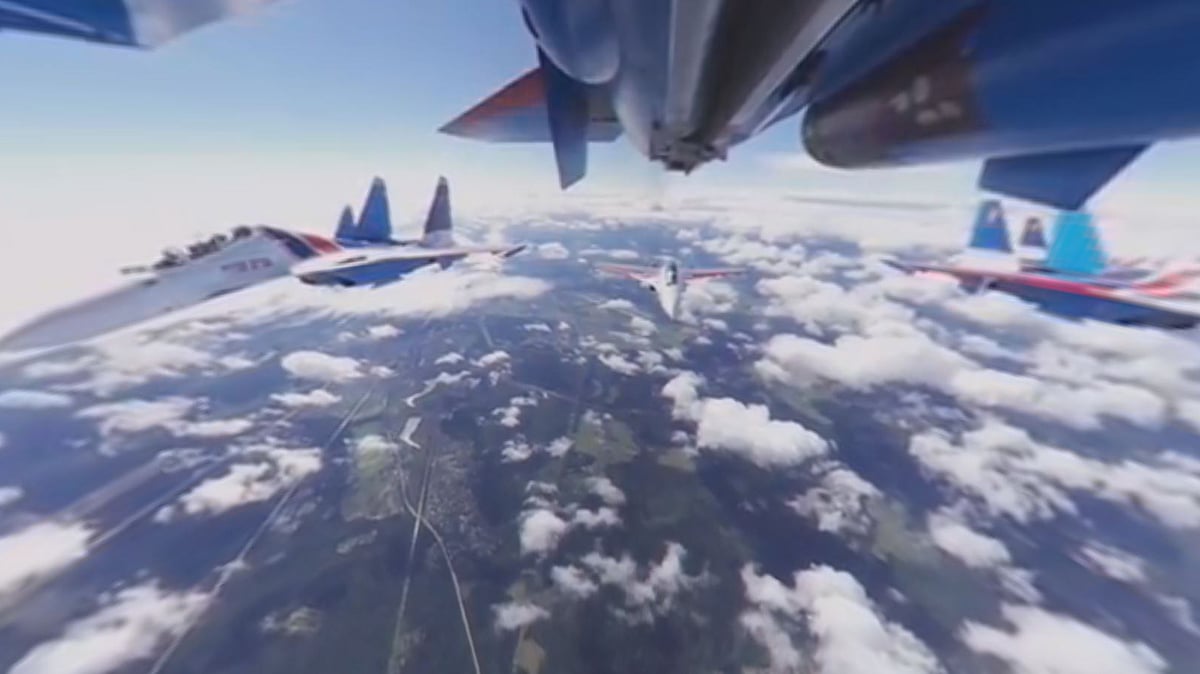 

View from a jet’s panoramic VR camera. &nbsp;