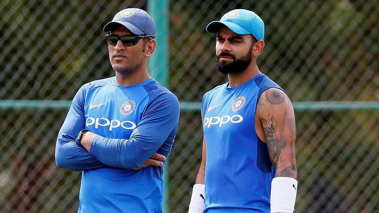 File picture of Virat Kohli and MS Dhoni.