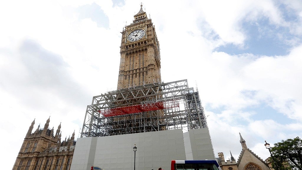The bell is being stilled to allow workers to carry out maintenance to the clock & tower without being deafened