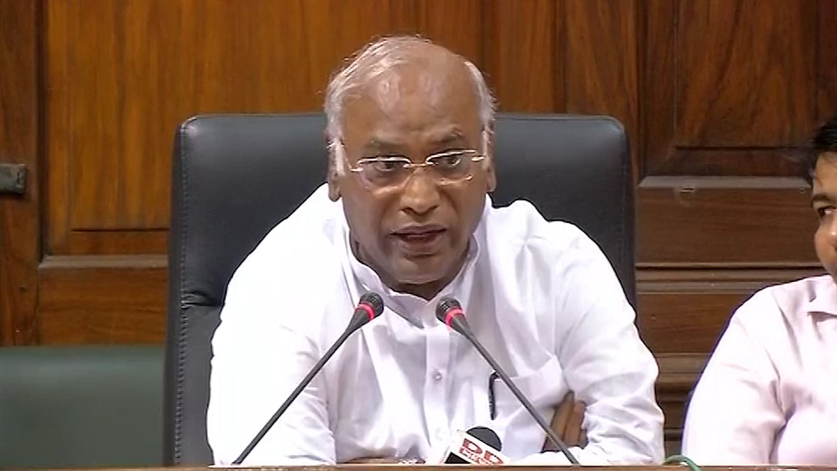Leader of Congress in Lok Sabha, Mallikarjun Kharge.