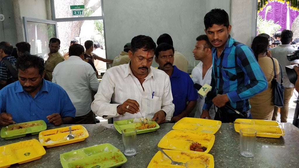 First day at the Indira Canteen.