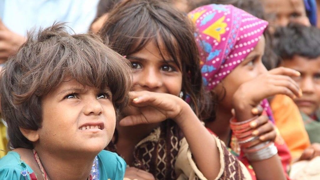 

At a food distribution drive of the Robin Hood Army in Karachi, Pakistan.