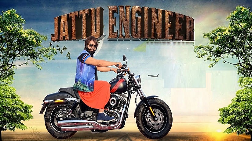 A still from Grumeet Ram Rahim Singh Insan’s latest film, <i>Jattu Engineer.</i>