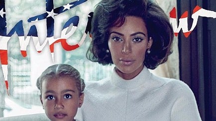 Kim Kardashian with daughter North.