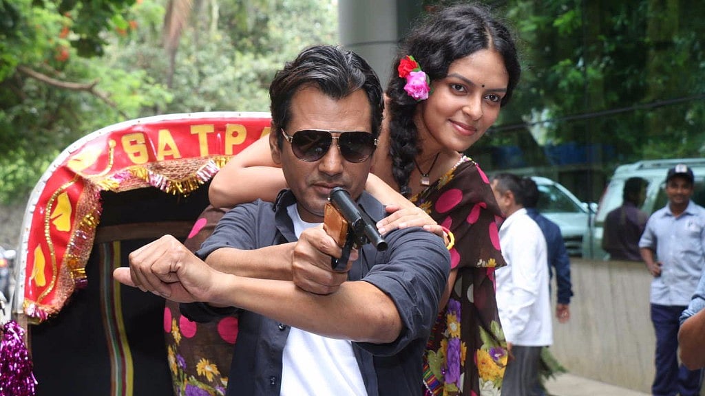 Nawazuddin Siddiqui and Bidita Bag promote <i>Babumoshai Bandookbaaz. </i>