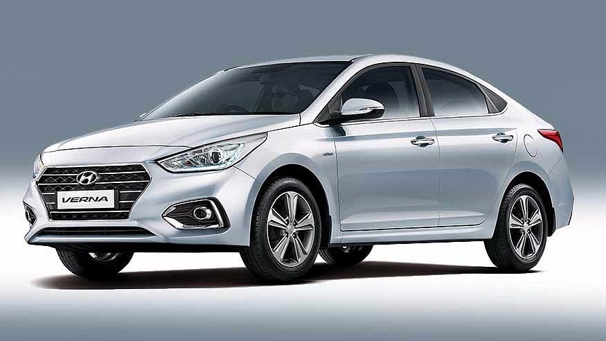 The 2017 Hyundai Verna looks like a smaller Elantra. 