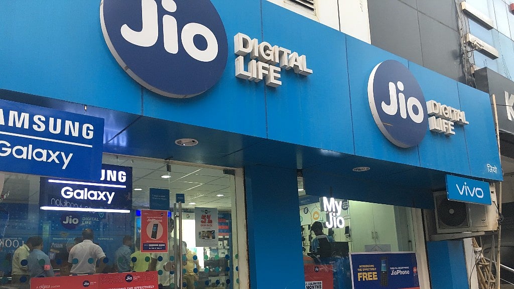 Reliance Jio store during the JioPhone pre-booking.