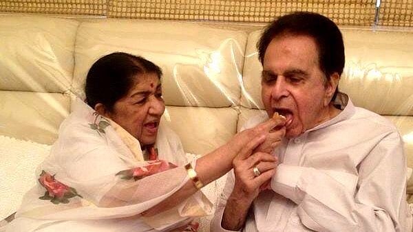 Lata Mangeshkar and Dilip Kumar. 