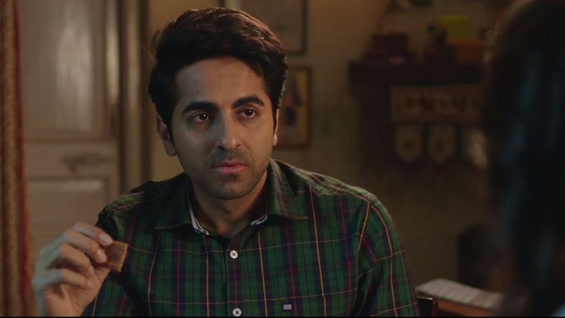 Ayushmann Khurrana in a scene from <i>Shubh Mangal Saavdhan. </i>