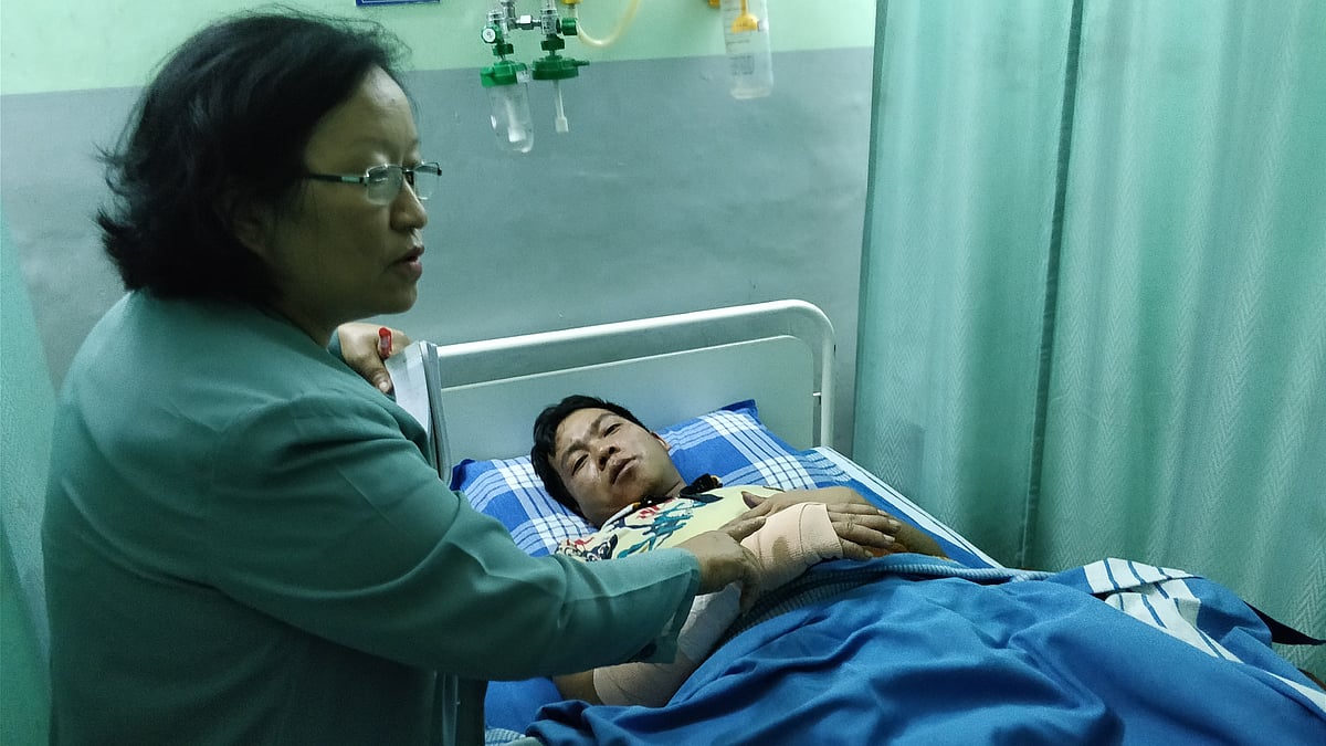 Paukhanmung has been hospitalised with a broken ankle and other injuries.