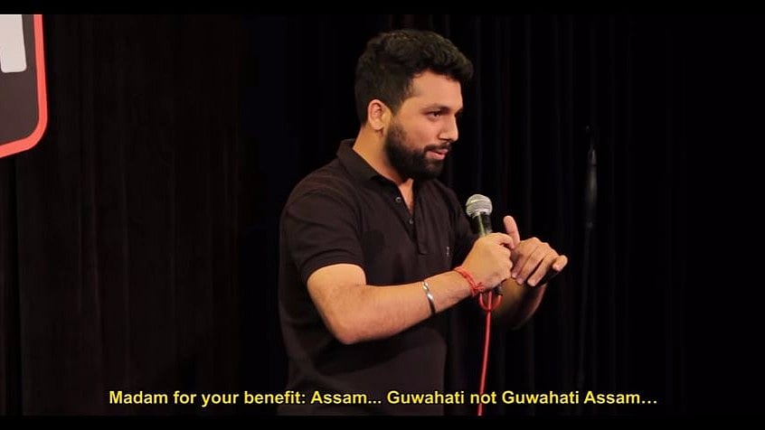 Comedian Abhineet Mishra in a still from his video. 