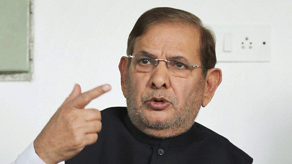 File photo of rebel JD(U) leader Sharad Yadav. 