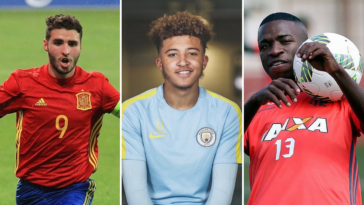 Spain’s Abel Ruiz, England’s Jadon Sancho and Brazil’s Vinicius Junior.