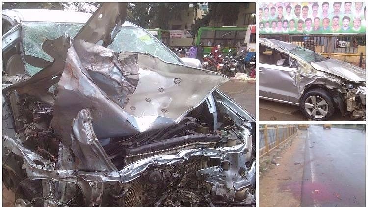 The wreckage after Sunday’s deadly accident.&nbsp;