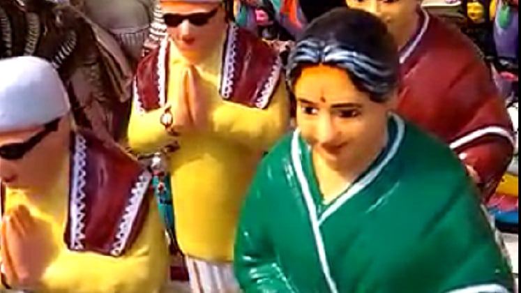 The ‘Amma’ Jayalalithaa doll is popularly seen nestled amongst deities in Tamil Nadu’s shops selling Golu figures.